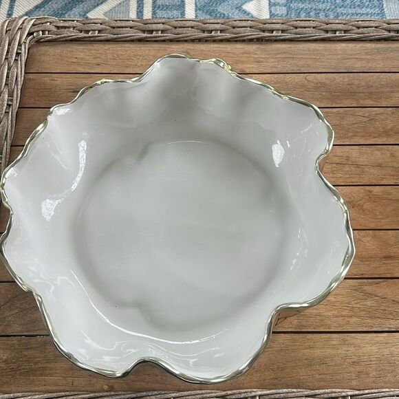 Global Views Stunning scalloped Decorative Bowl - Picture 3 of 5